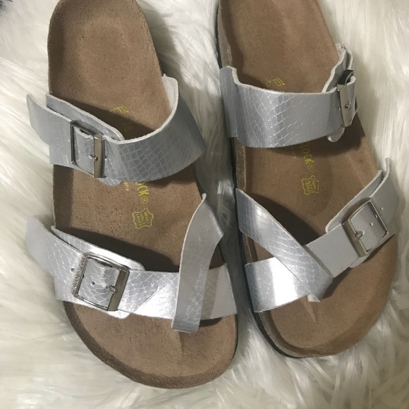 Birkenstock Shoes - Birkenstock  silver sandals